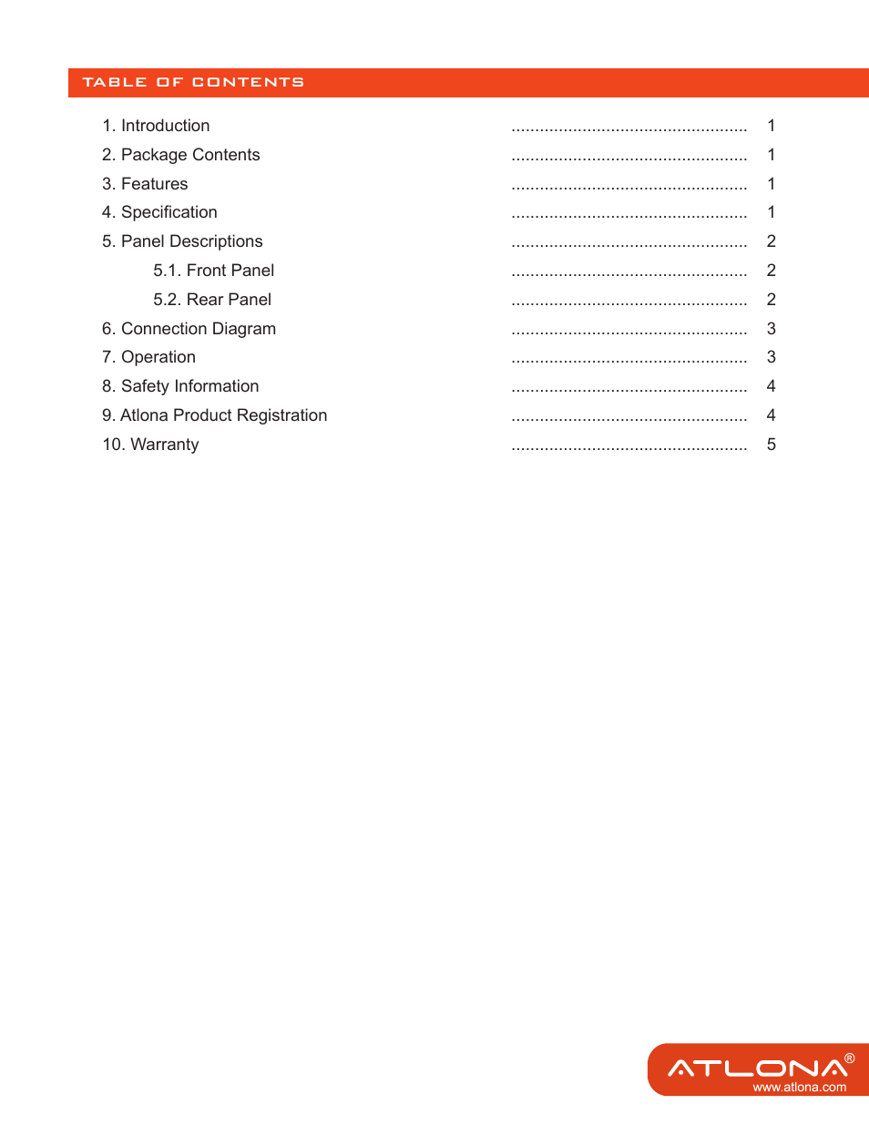 Atlona AT MDP21 User Manual | Page 2 / 7