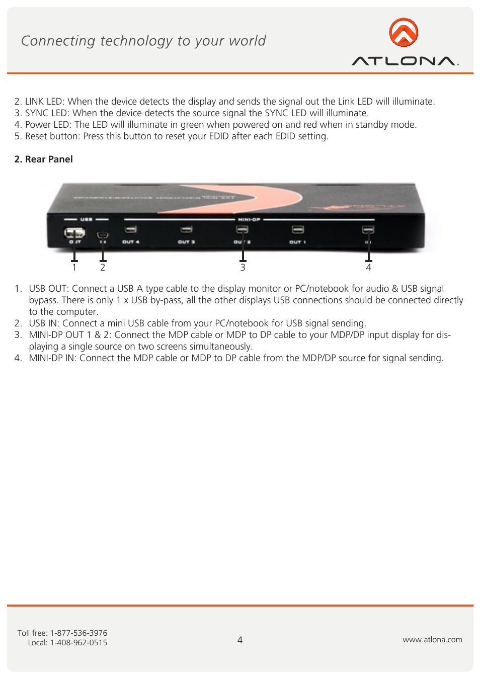 Atlona AT MDP14 User Manual | Page 5 / 9