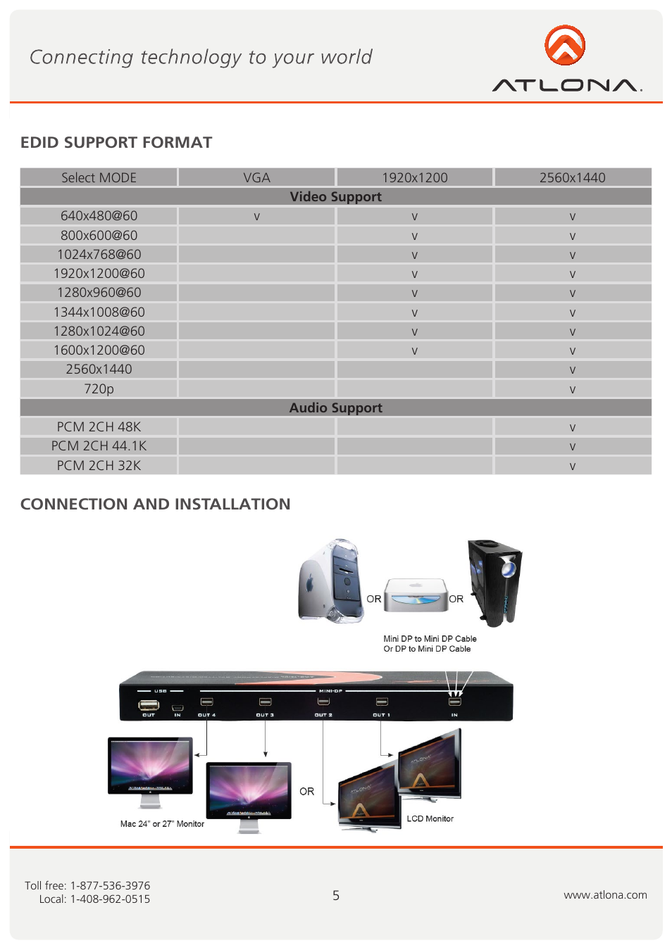 Atlona AT MDP14 User Manual | Page 6 / 9