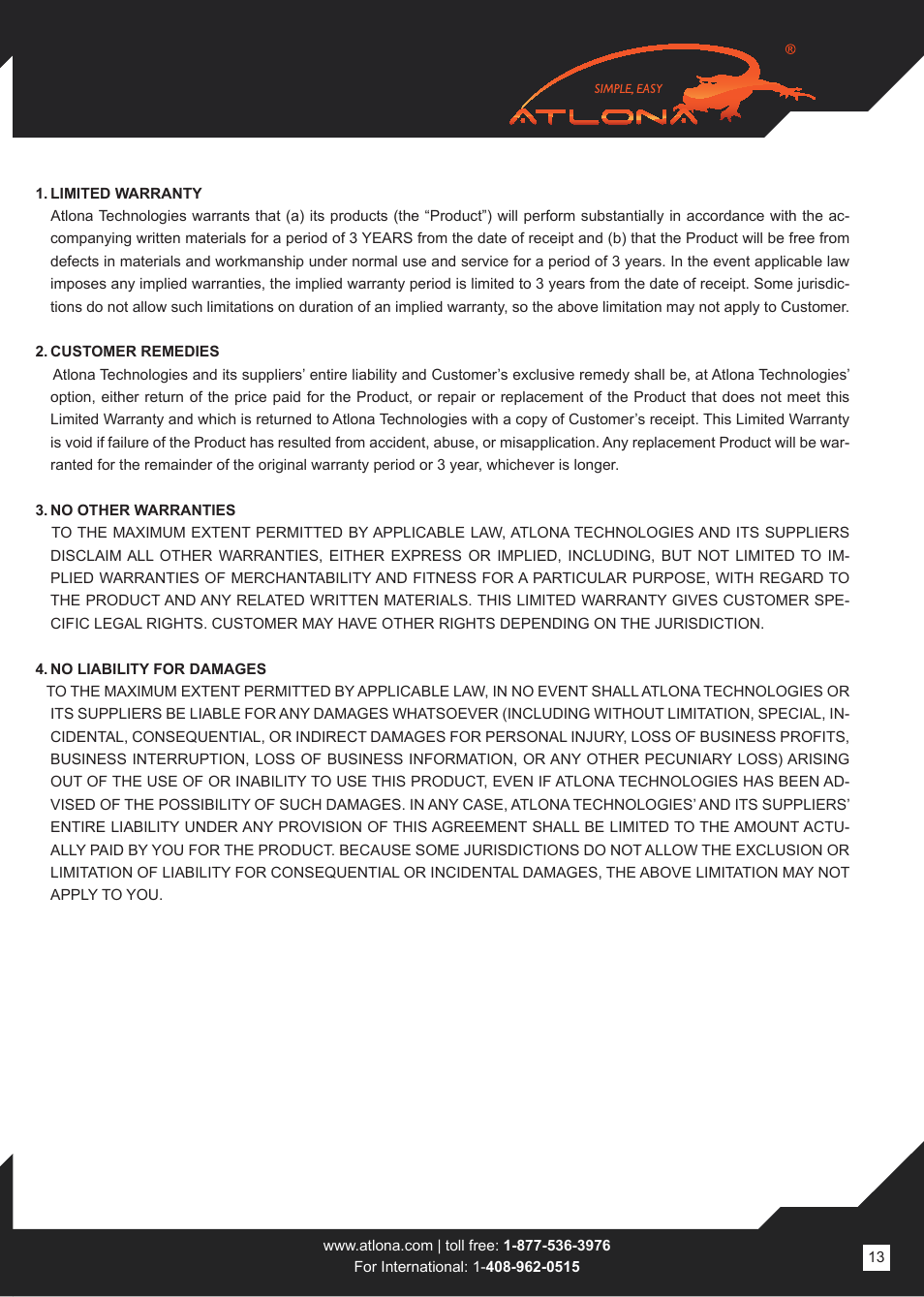 Atlona AT LINE PRO5 User Manual | Page 13 / 16