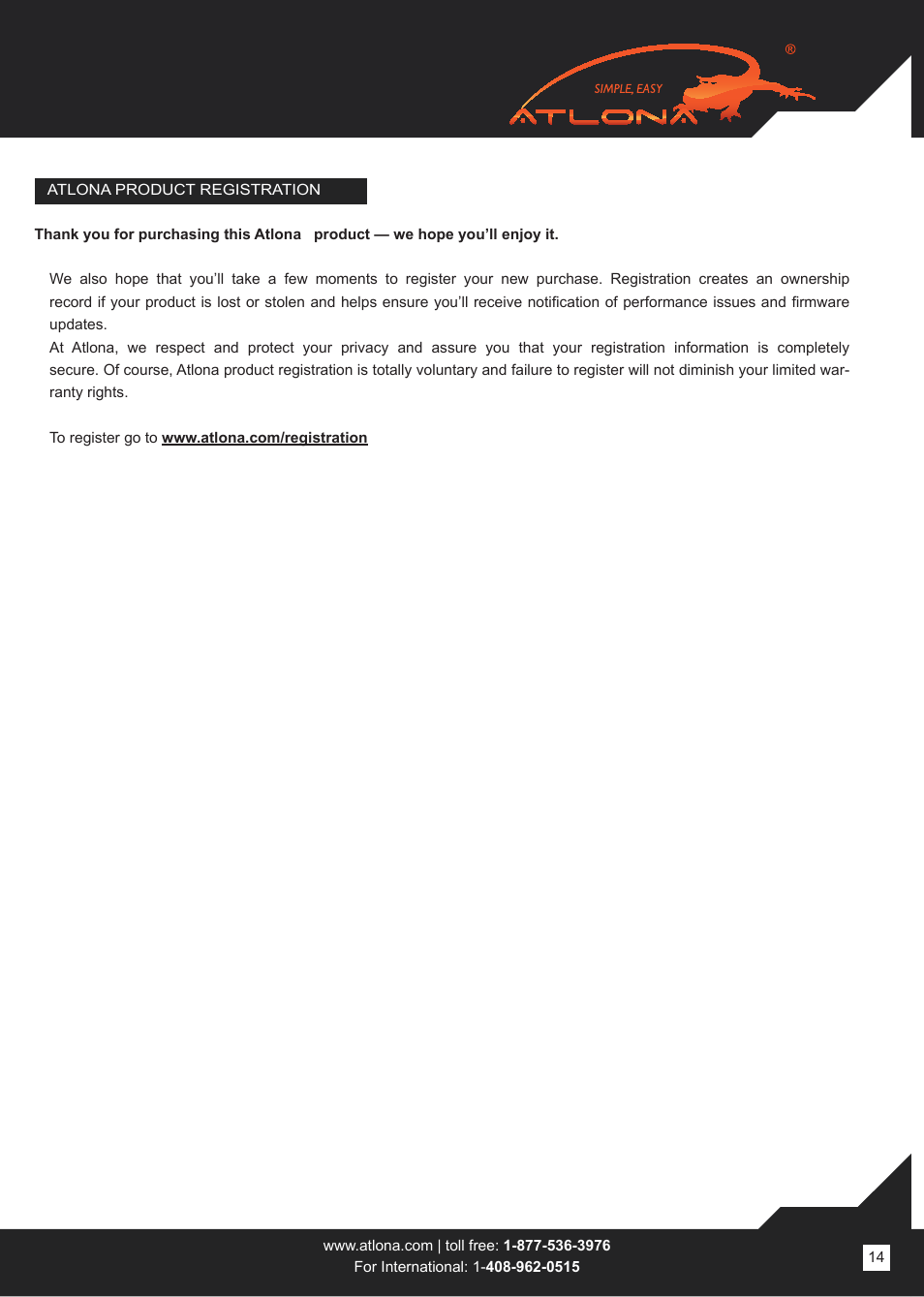 Atlona AT LINE PRO5 User Manual | Page 14 / 16