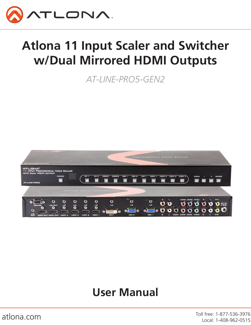 Atlona AT LINE PRO5 GEN2 V3 User Manual | 14 pages