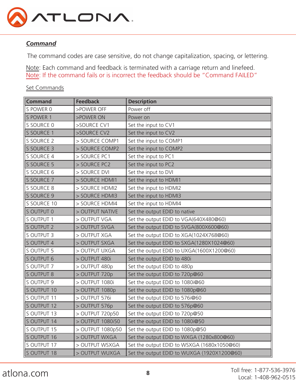 Atlona AT LINE PRO5 GEN2 V3 User Manual | Page 8 / 14