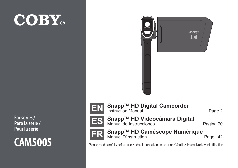 COBY SNAPP CAM4505 User Manual | 214 pages