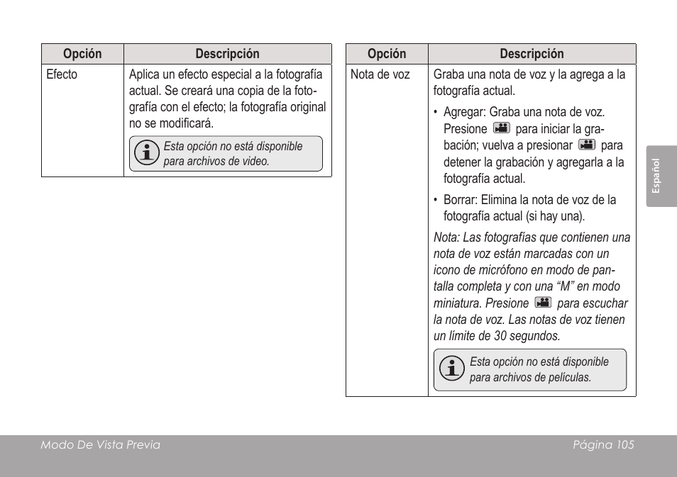 COBY SNAPP CAM4505 User Manual | Page 105 / 214