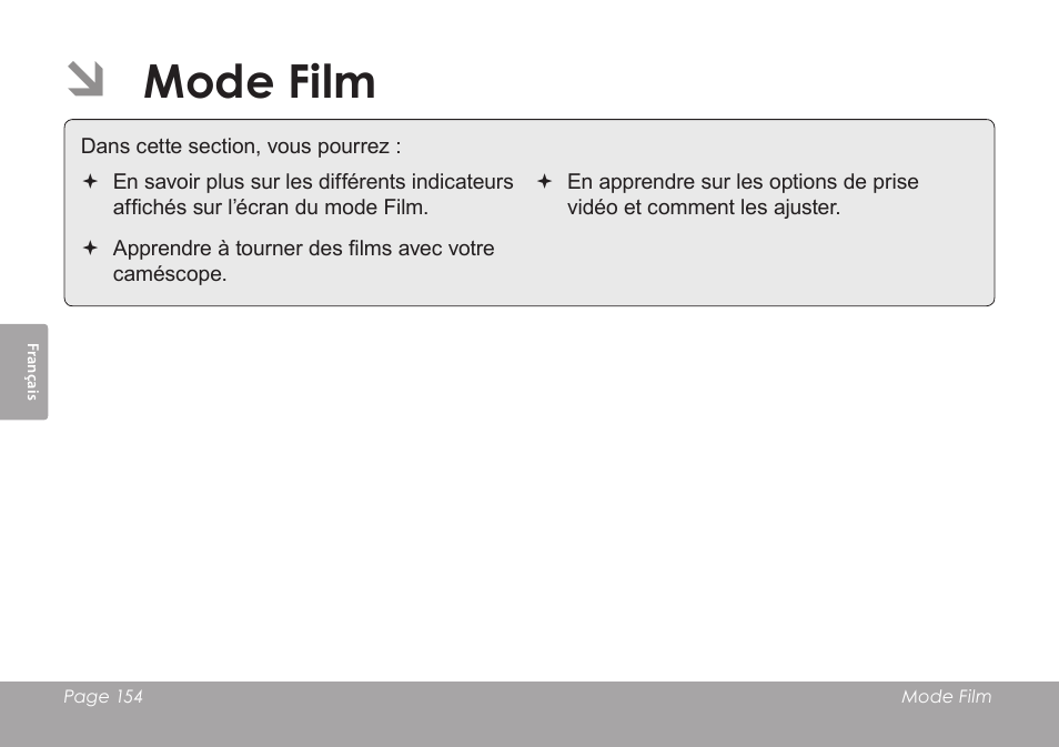 Mode film | COBY SNAPP CAM4505 User Manual | Page 154 / 214