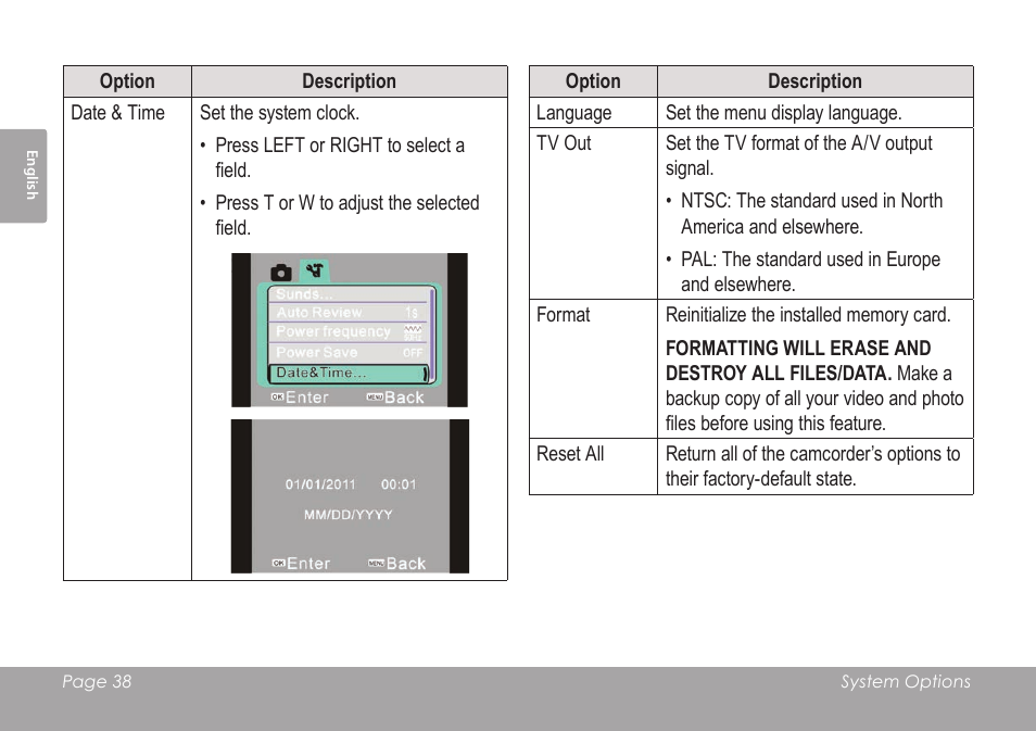 COBY SNAPP CAM4505 User Manual | Page 38 / 214