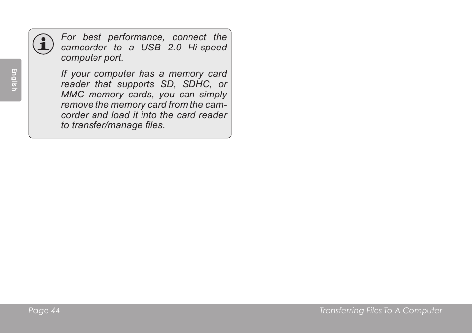 COBY SNAPP CAM4505 User Manual | Page 44 / 214