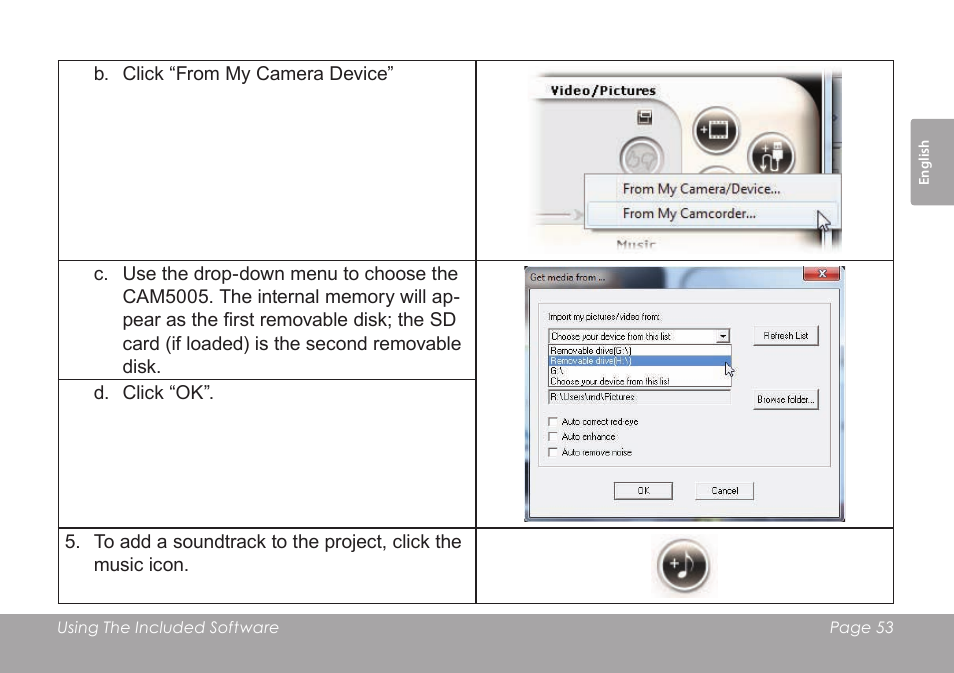 COBY SNAPP CAM4505 User Manual | Page 53 / 214