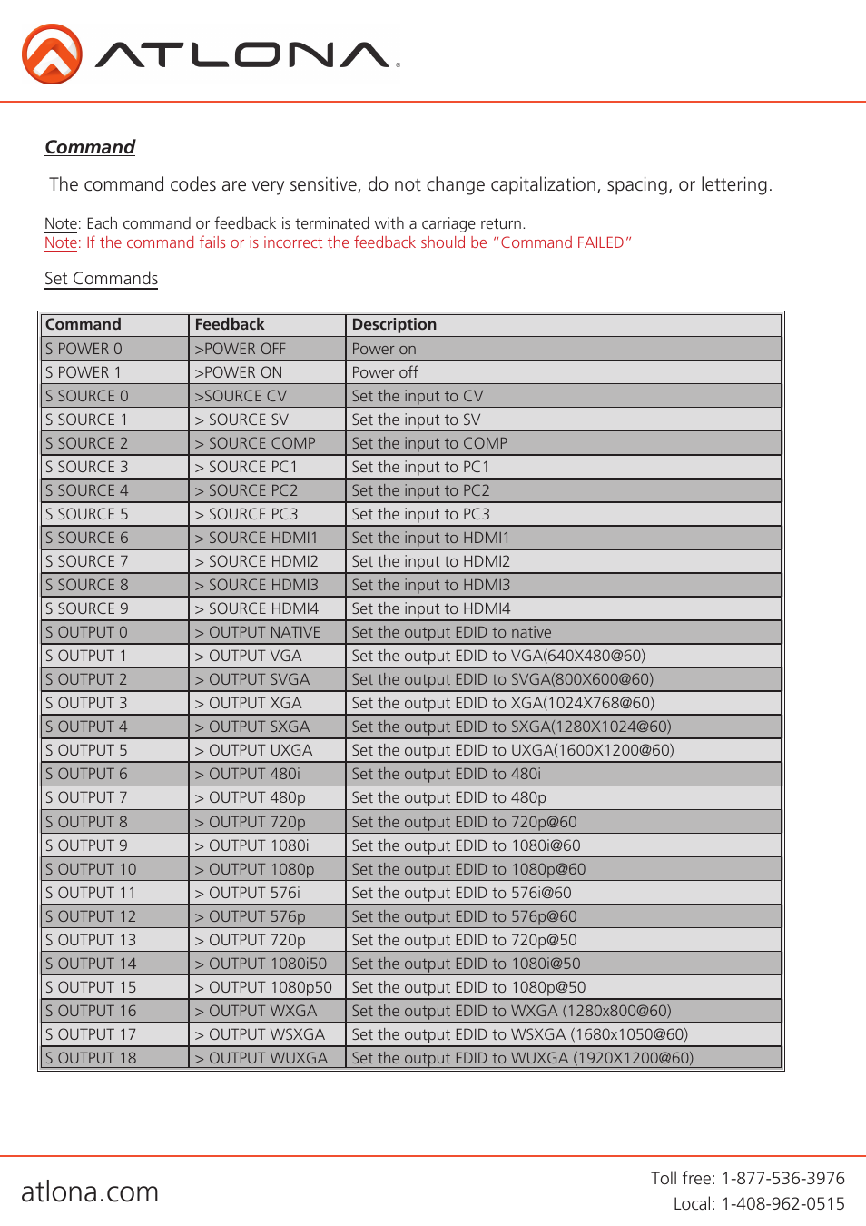 Atlona AT LINE PRO4 GEN2 User Manual | Page 8 / 14
