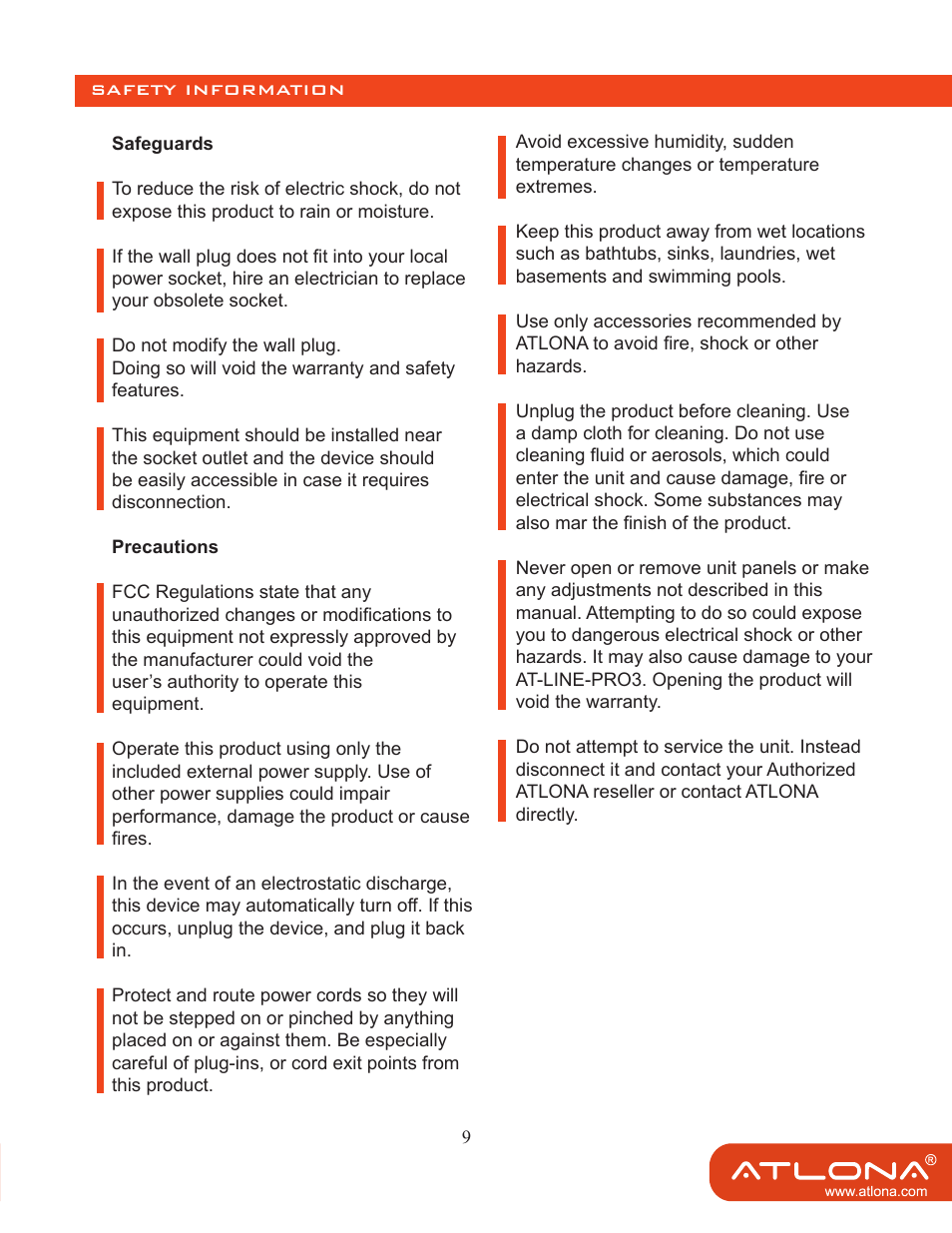 Atlona AT LINE PRO3 User Manual | Page 11 / 13