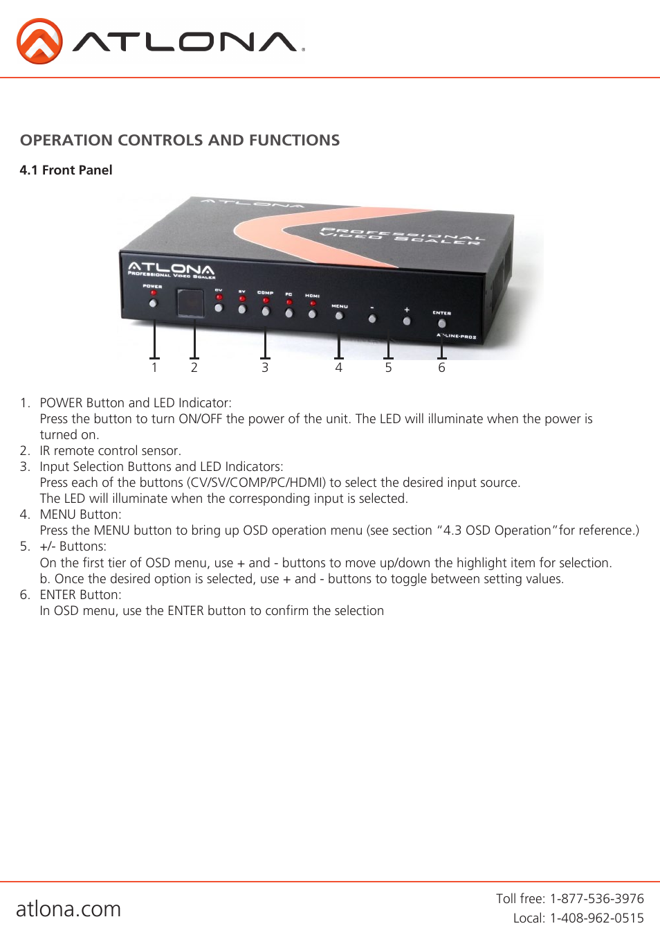 Atlona AT LINE PRO2 User Manual | Page 4 / 16