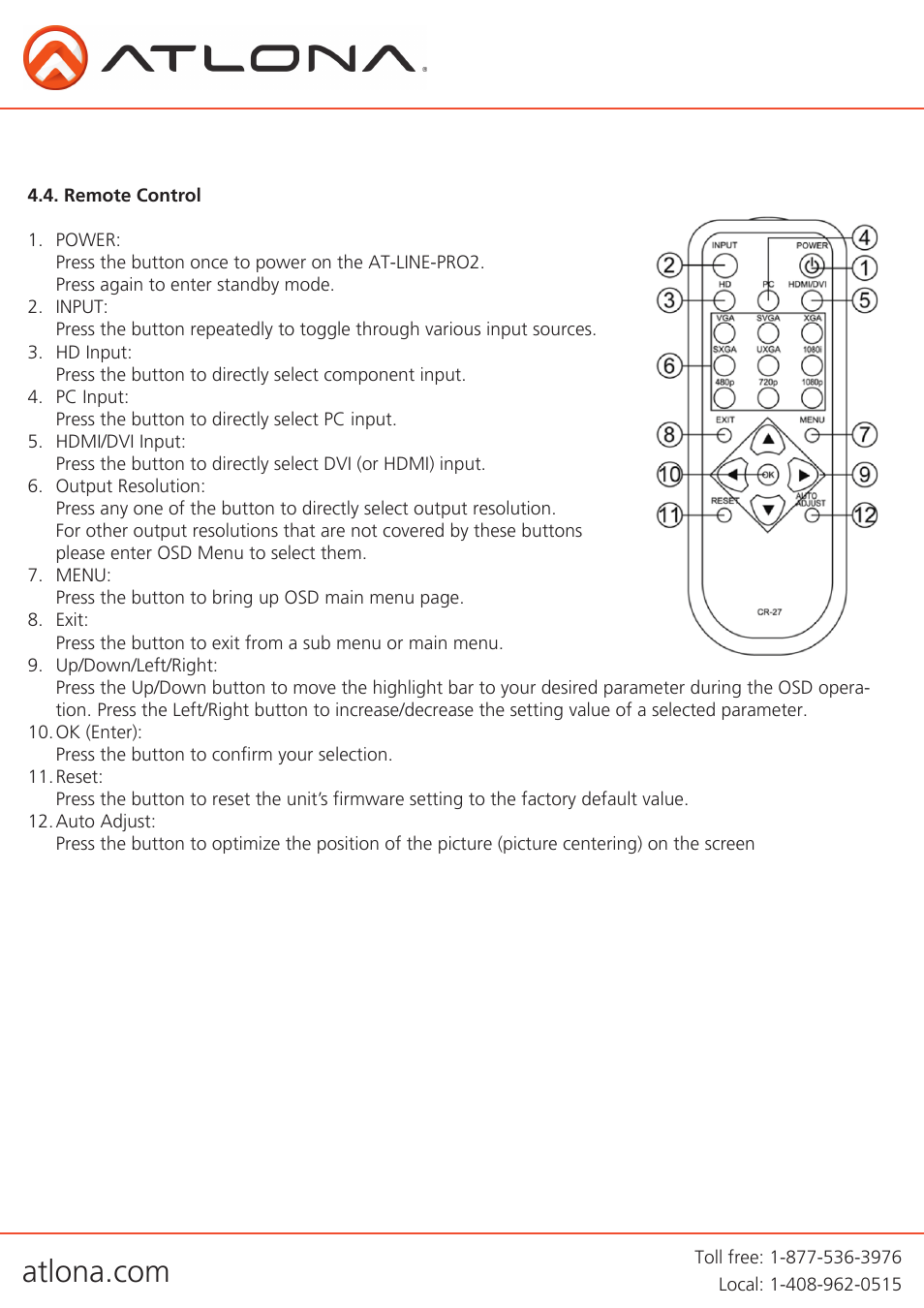 Atlona AT LINE PRO2 User Manual | Page 7 / 16