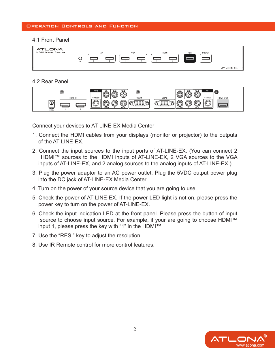 Atlona AT LINE EX User Manual | Page 4 / 9