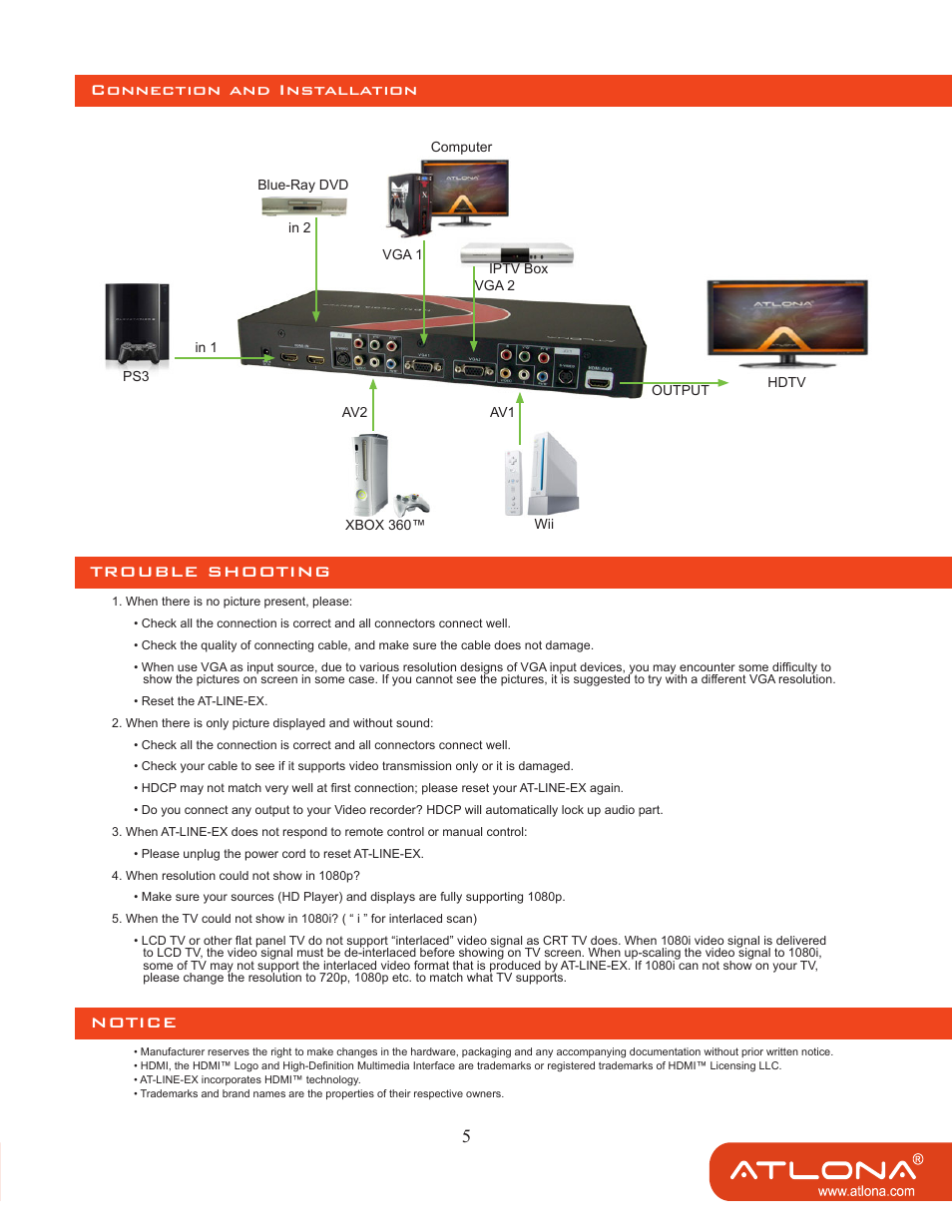 Atlona AT LINE EX User Manual | Page 7 / 9