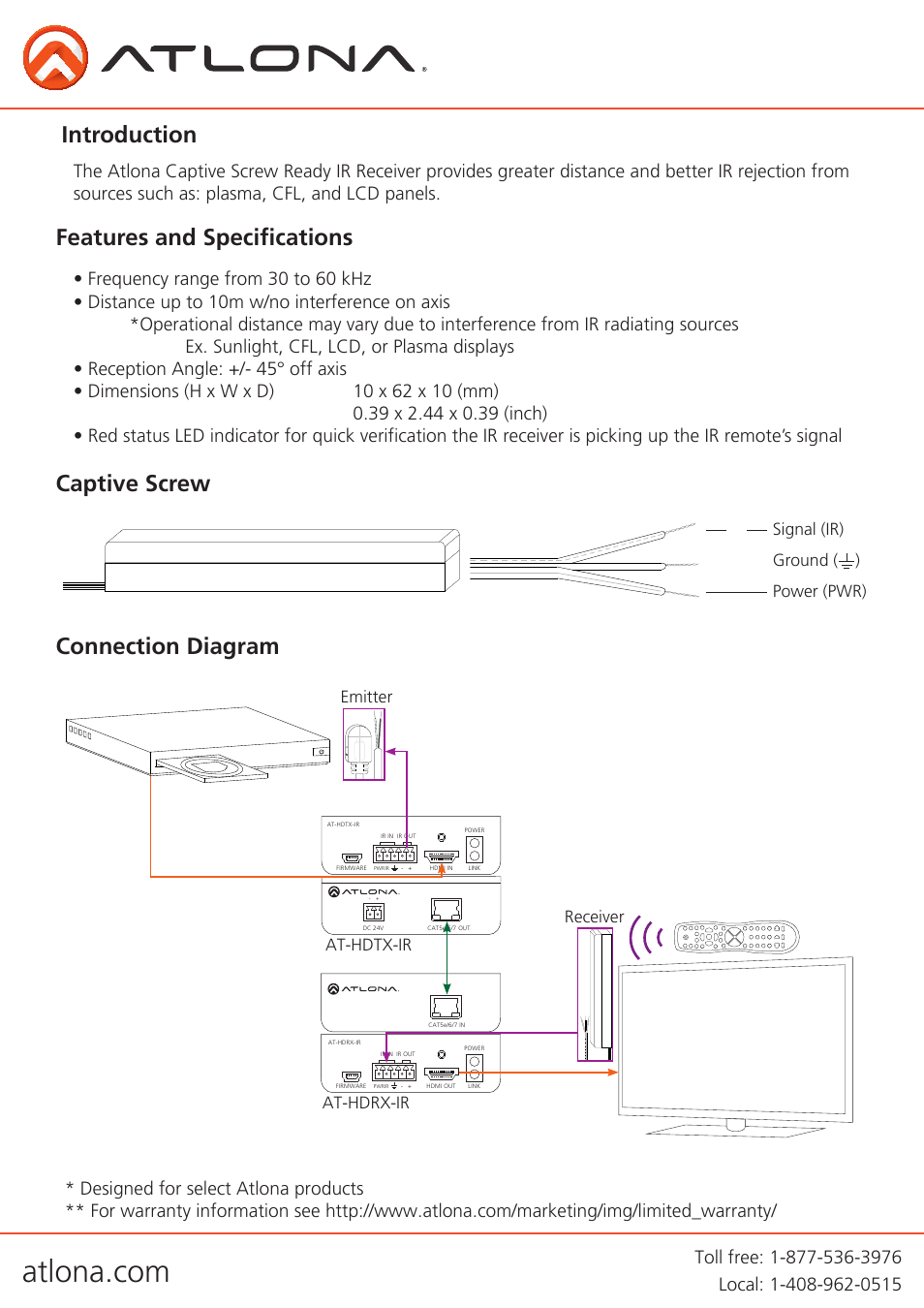 Introduction | Atlona AT IRX CS User Manual | Page 2 / 2