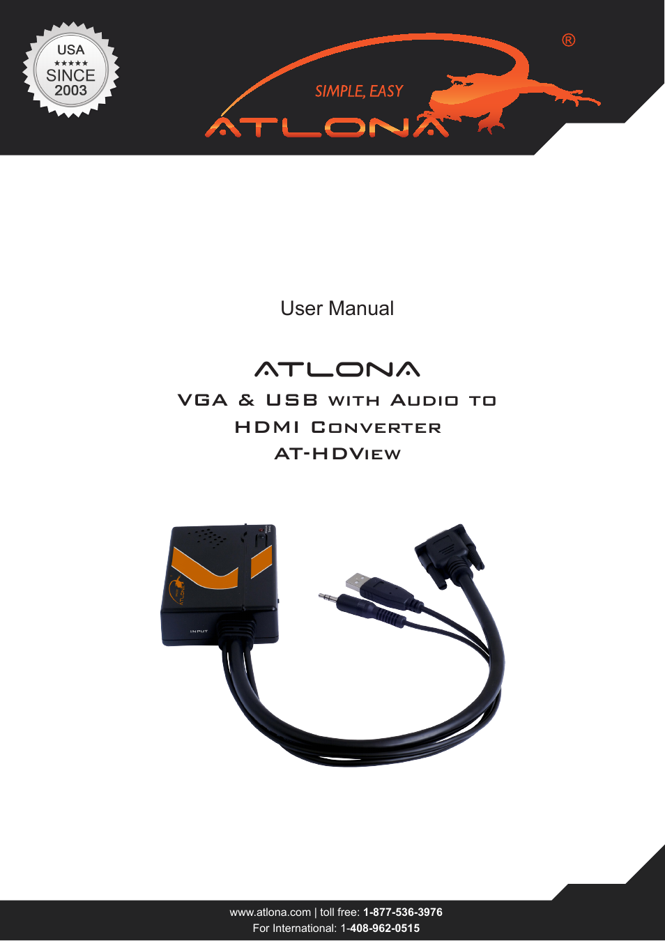 Atlona AT HDView User Manual | 11 pages