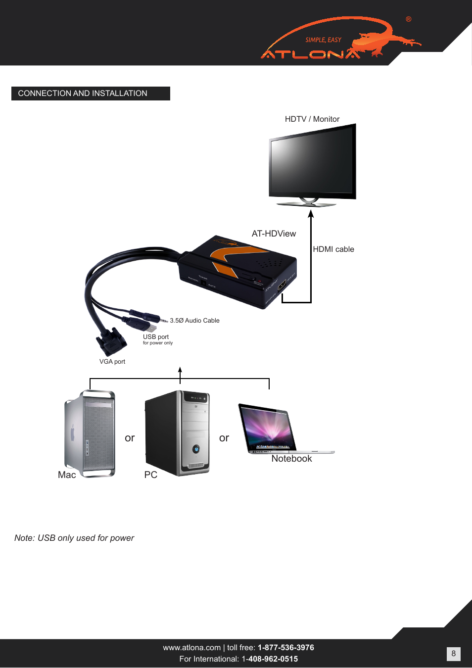 Atlona AT HDView User Manual | Page 8 / 11