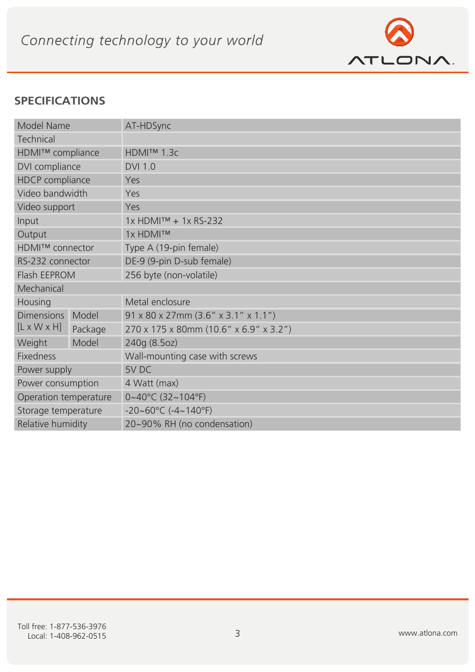 Atlona AT HDSync User Manual | Page 4 / 12