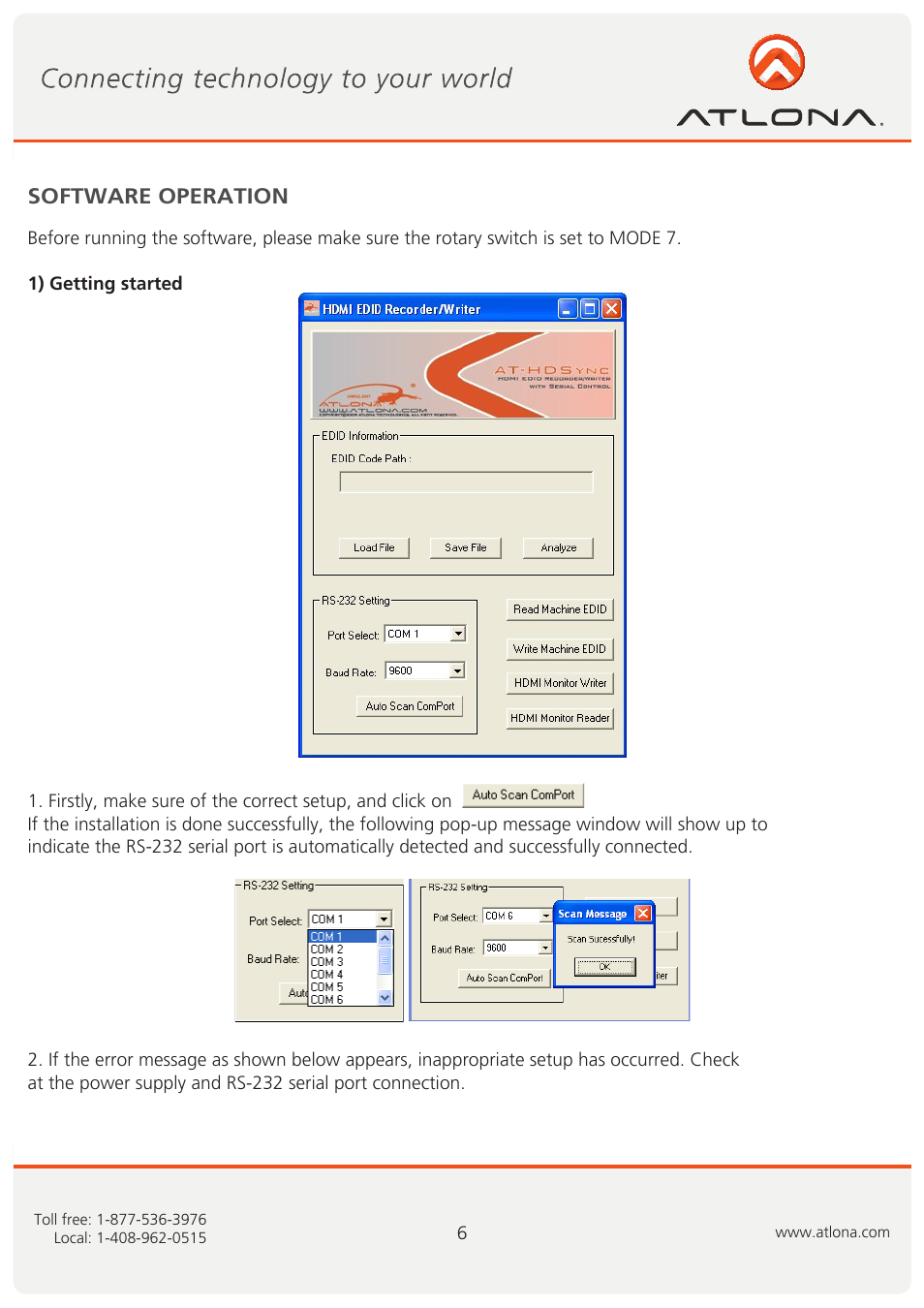 Software operation | Atlona AT HDSync User Manual | Page 7 / 12