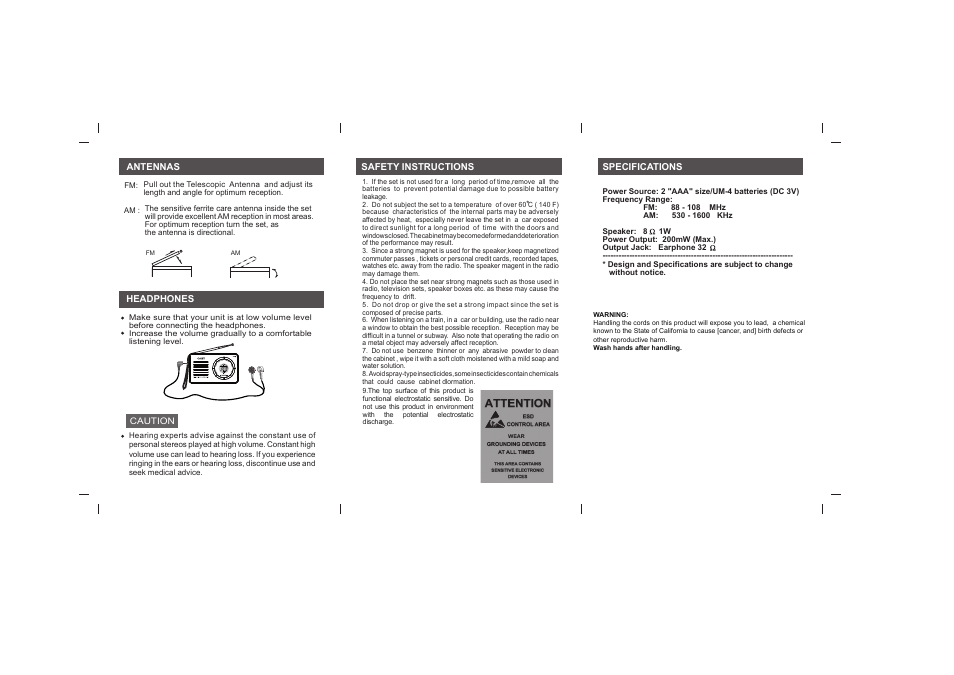 COBY CX50 User Manual | Page 2 / 2