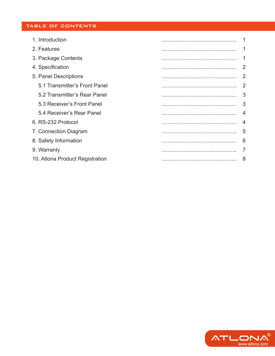 Atlona AT HDS100 User Manual | Page 2 / 10