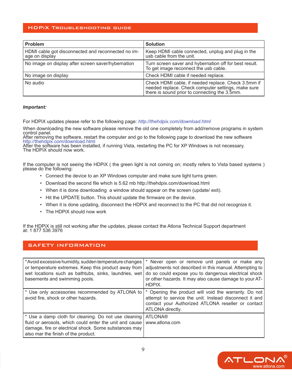 Atlona AT HDPIX User Manual | Page 11 / 13