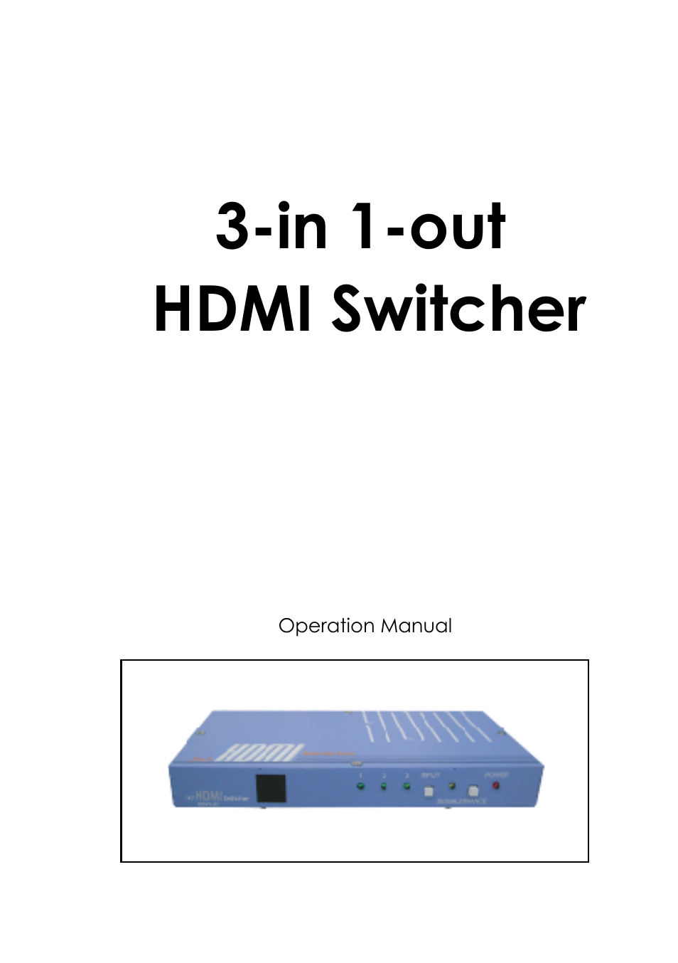 Atlona AT HDMI 31 User Manual | 4 pages