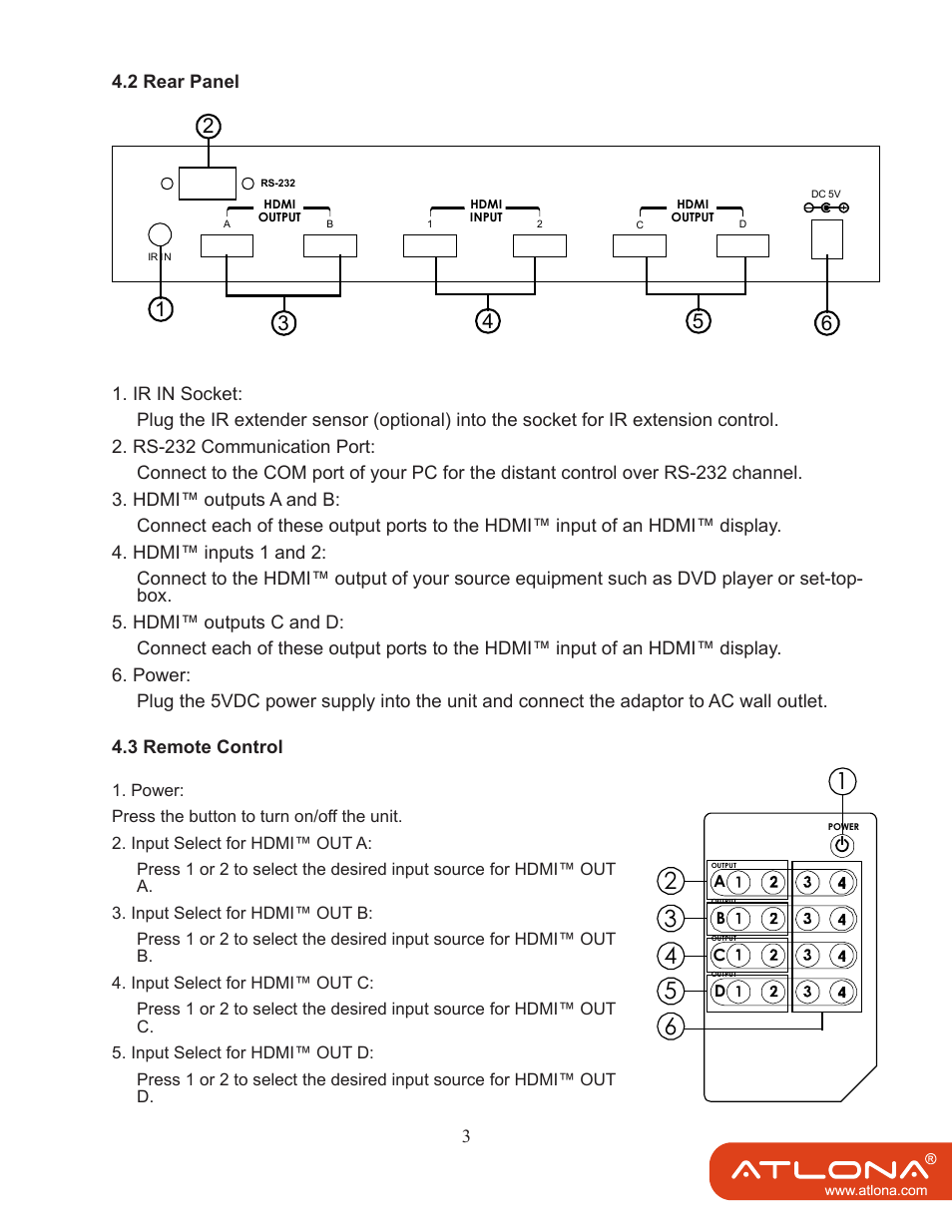 Atlona AT HDMI 24M User Manual | Page 5 / 9