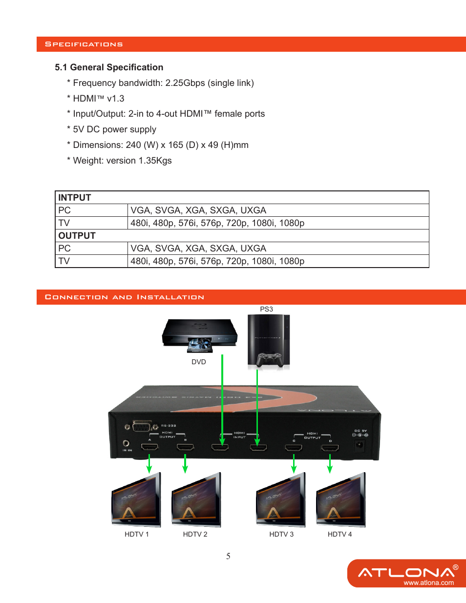 Atlona AT HDMI 24M User Manual | Page 7 / 9