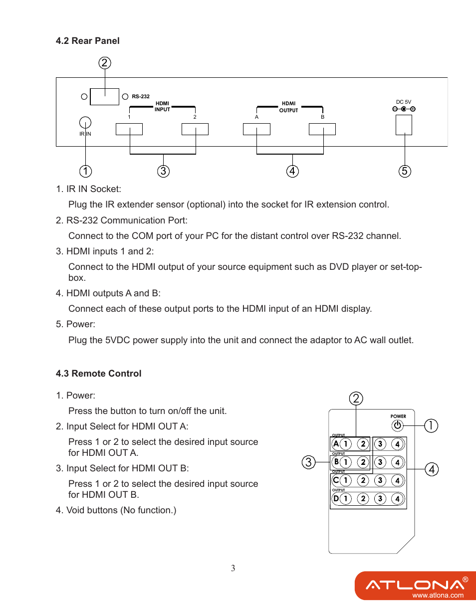 Atlona AT HDMI 22M User Manual | Page 5 / 9