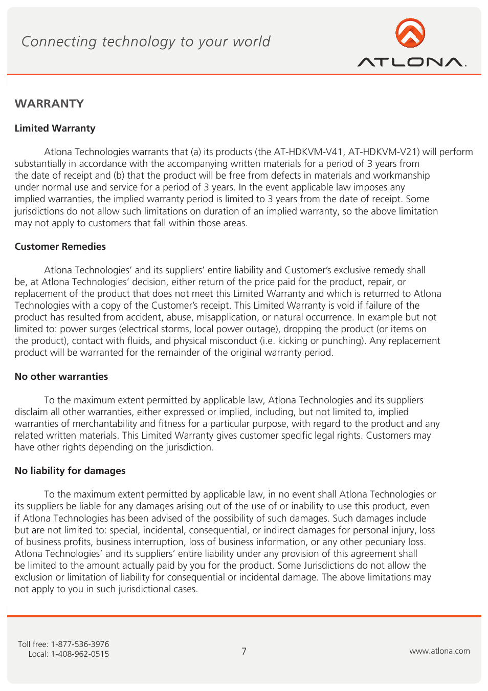 Atlona AT HDKVM User Manual | Page 8 / 9