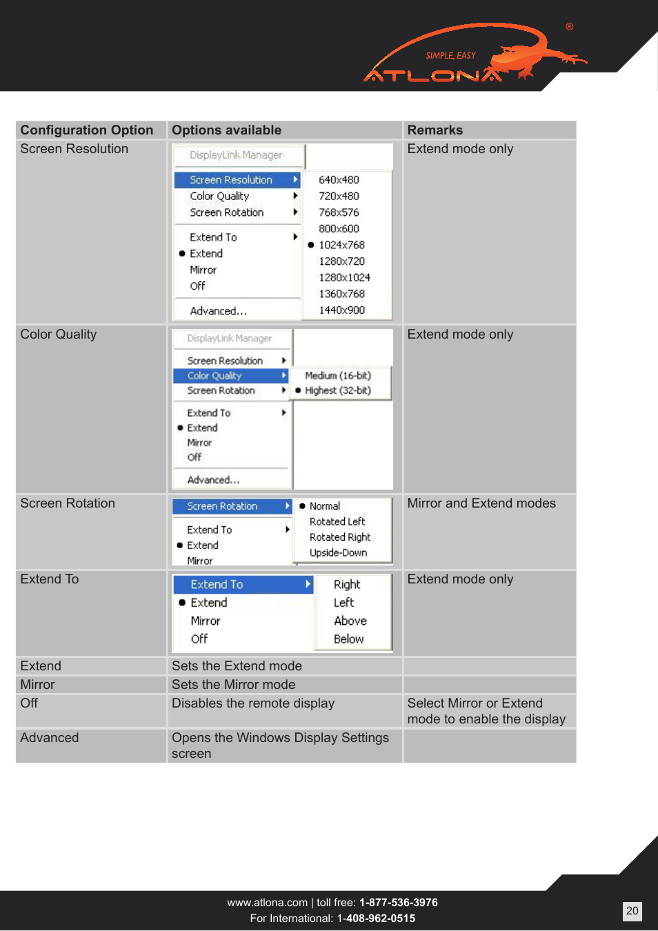 Atlona AT HDAIR User Manual | Page 20 / 37