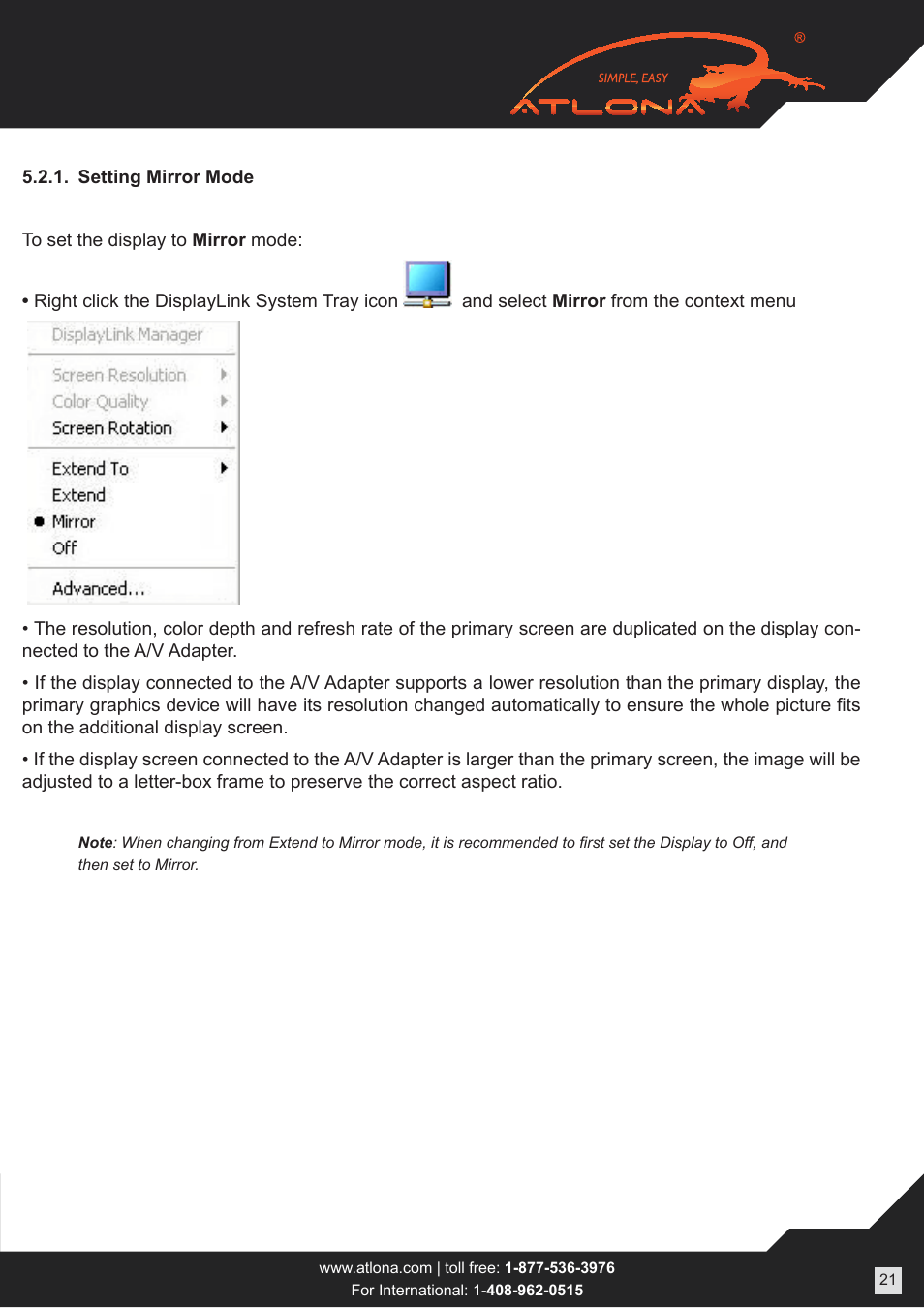 Atlona AT HDAIR User Manual | Page 21 / 37