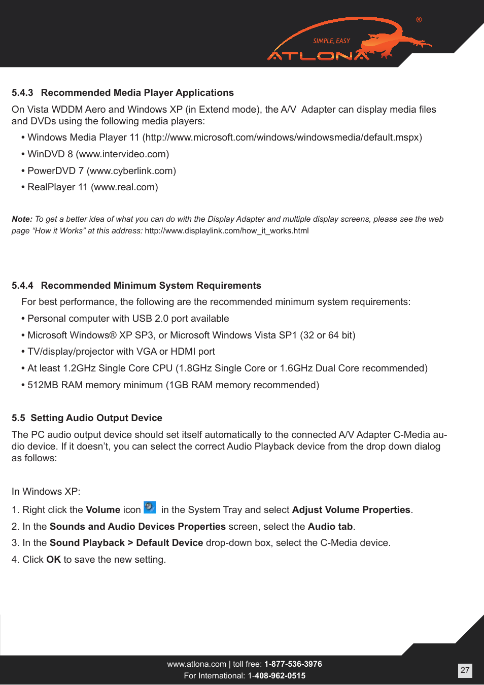 Atlona AT HDAIR User Manual | Page 27 / 37
