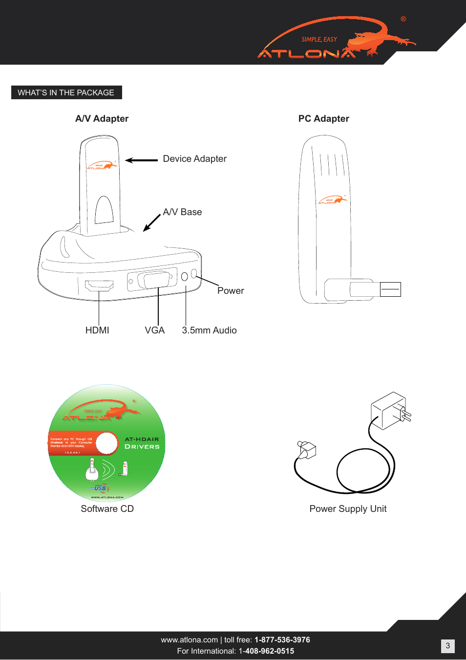 Atlona AT HDAIR User Manual | Page 3 / 37