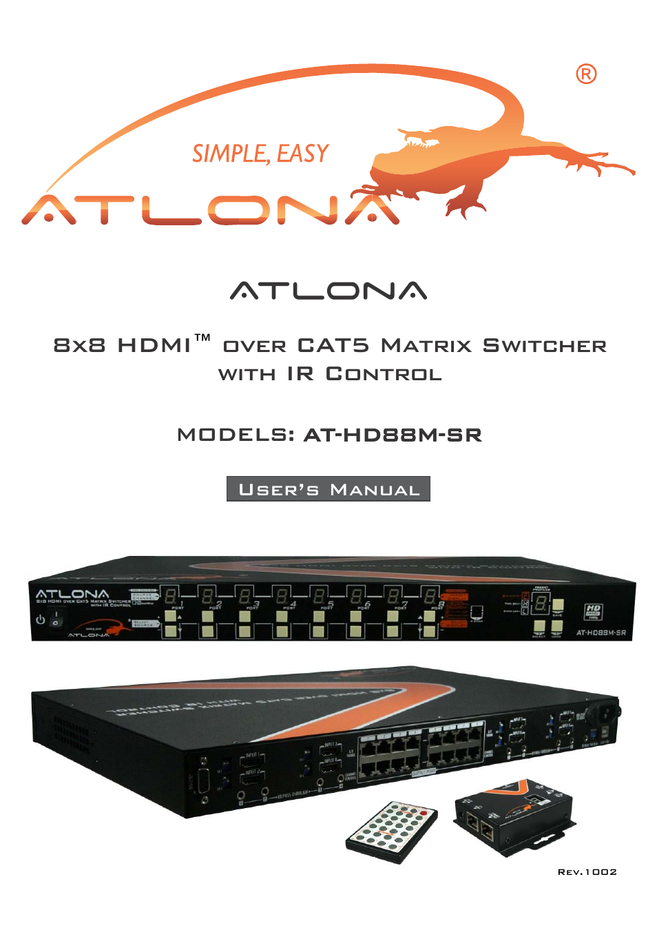 Atlona AT-HD88M-SR User Manual | 27 pages