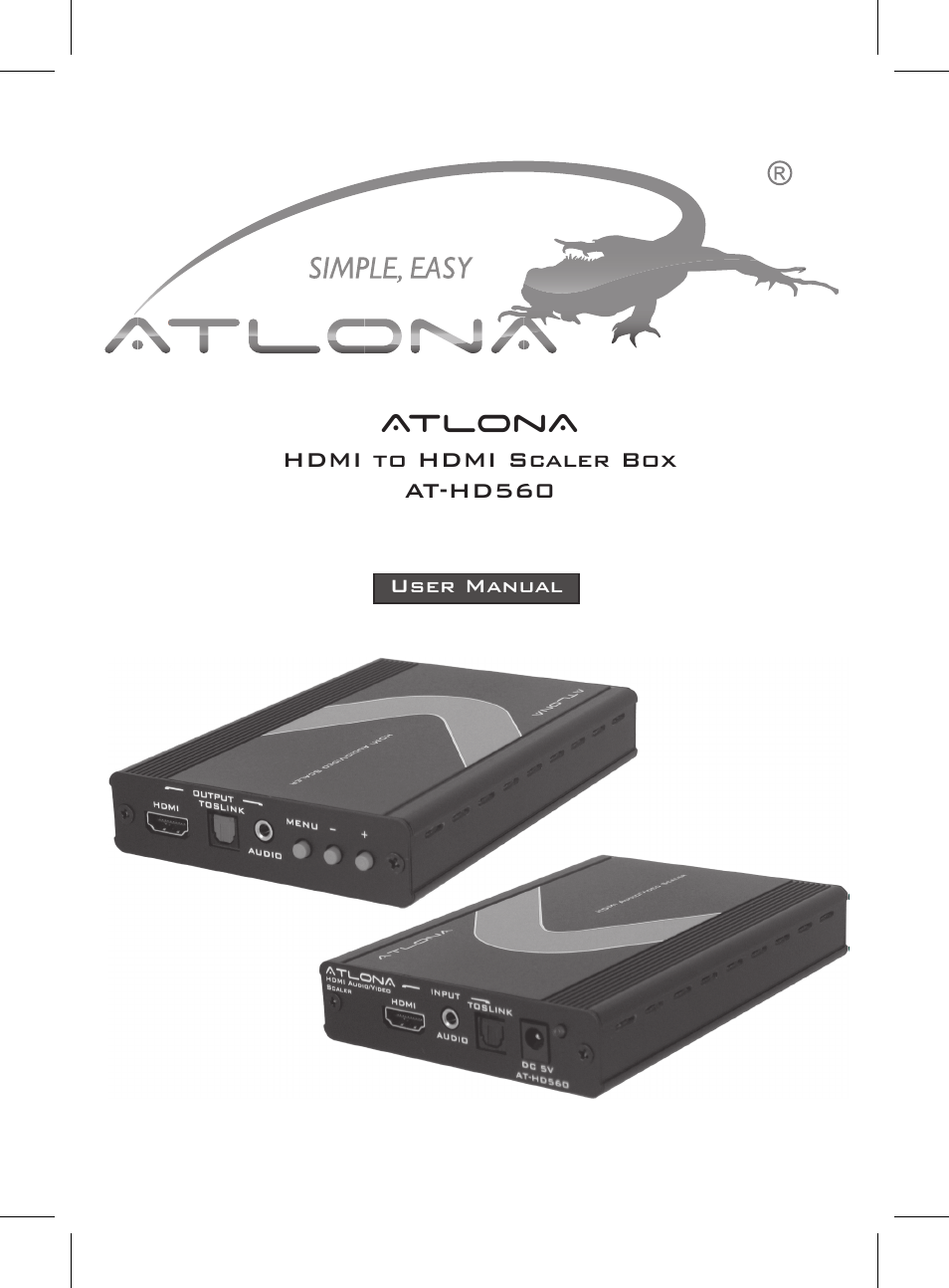 Atlona AT HD560 User Manual | 12 pages