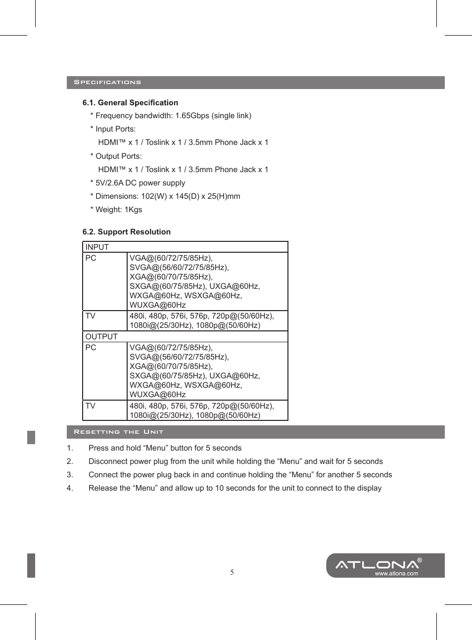 Atlona AT HD560 User Manual | Page 7 / 12