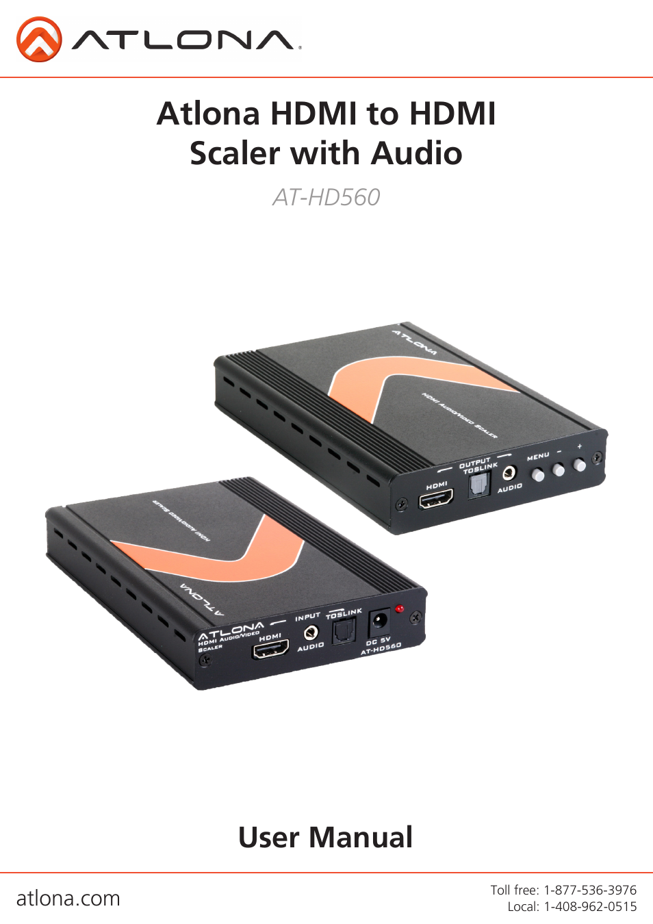 Atlona AT HD560 V2 User Manual | 9 pages