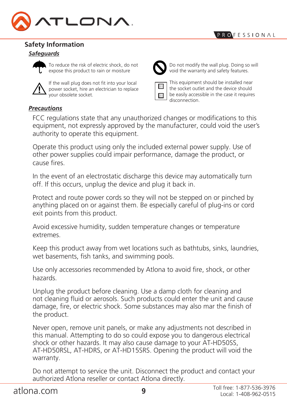 Atlona AT HD50SSa5 User Manual | Page 9 / 11