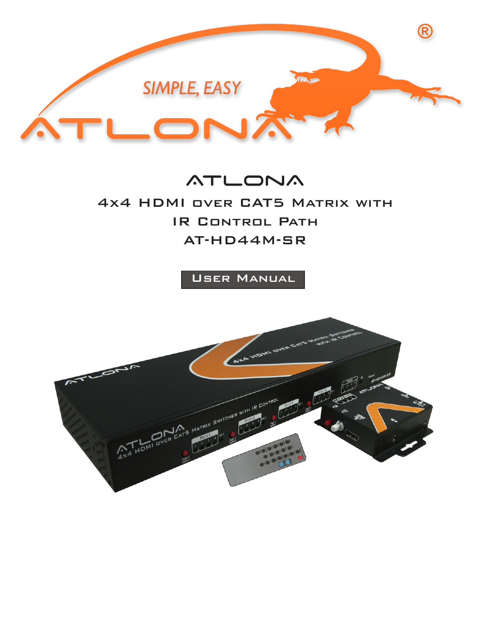 Atlona AT HD44M SR User Manual | 19 pages