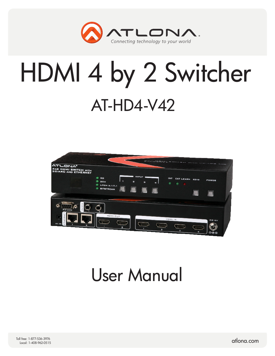 Atlona AT HD4 V42 User Manual | 11 pages