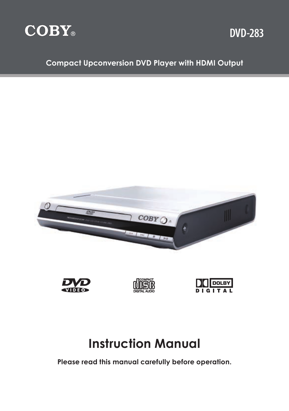 COBY DVD-283 User Manual | 36 pages