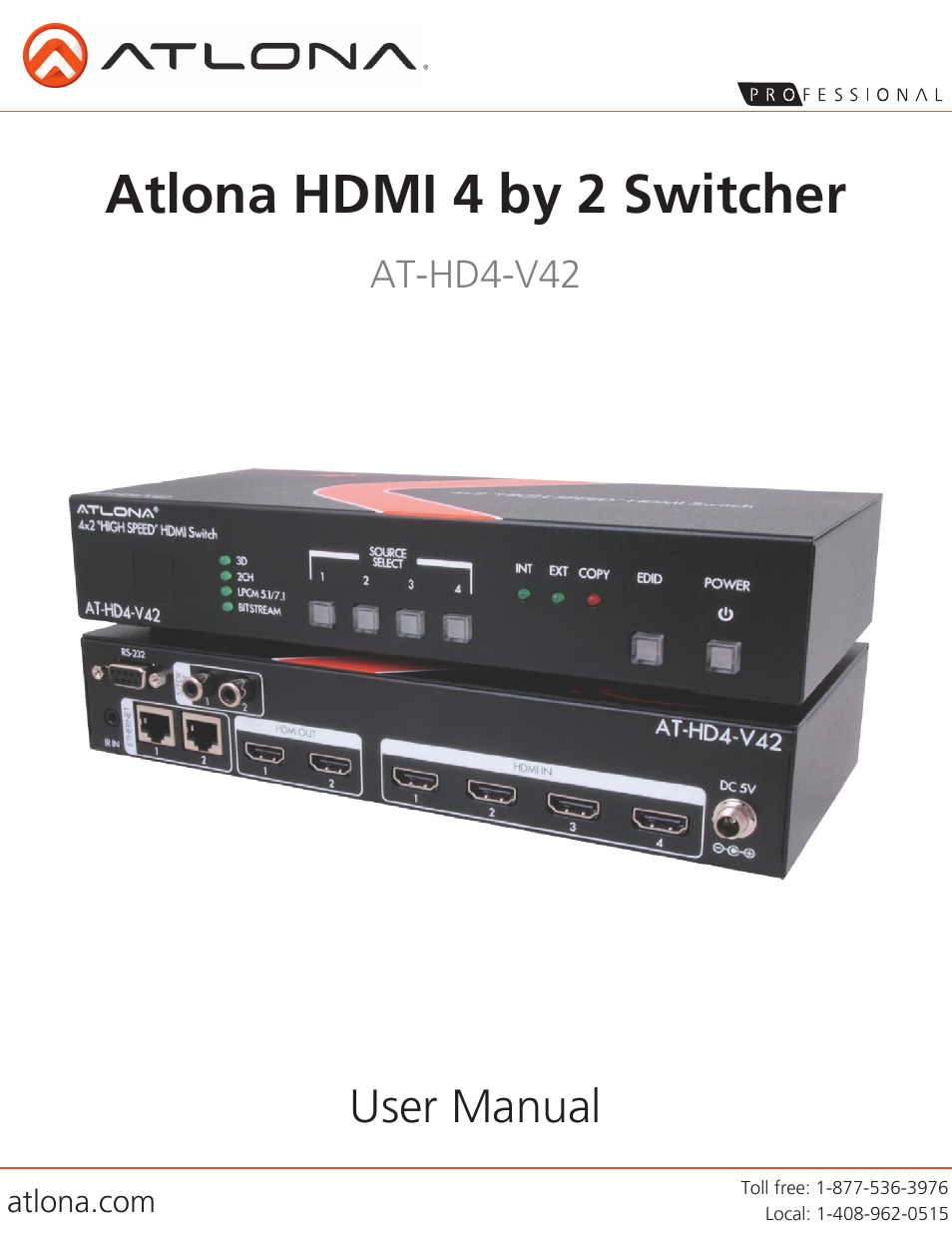 Atlona AT HD4 V42 V5 User Manual | 11 pages