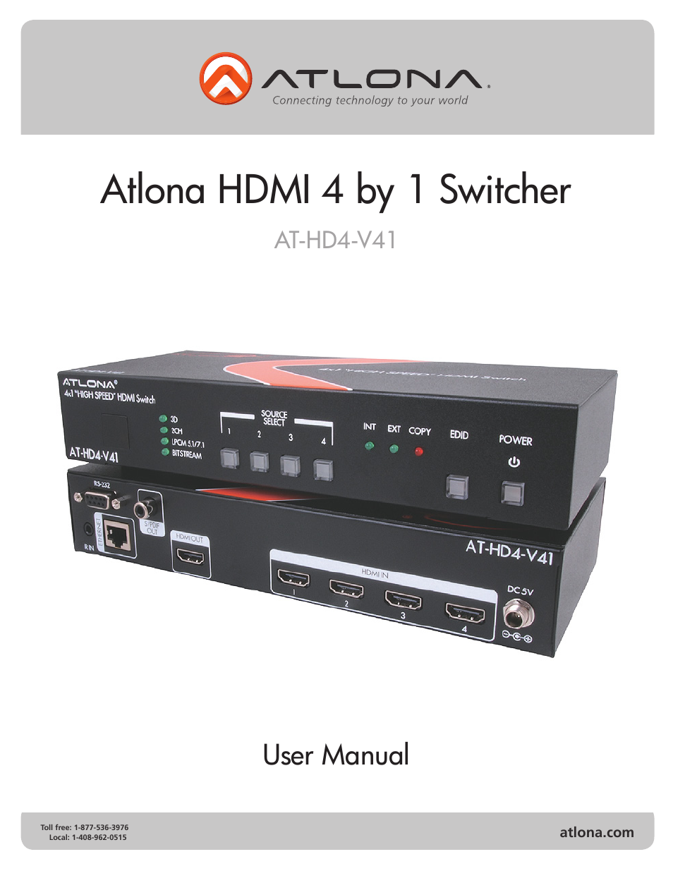 Atlona AT HD4 V41 V2 User Manual | 12 pages