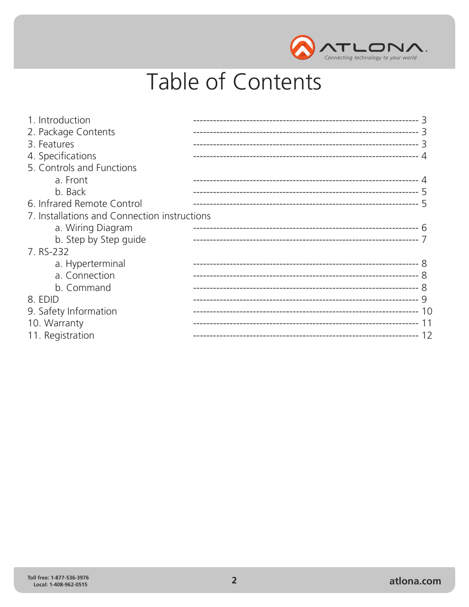 Atlona AT HD4 V41 V2 User Manual | Page 2 / 12