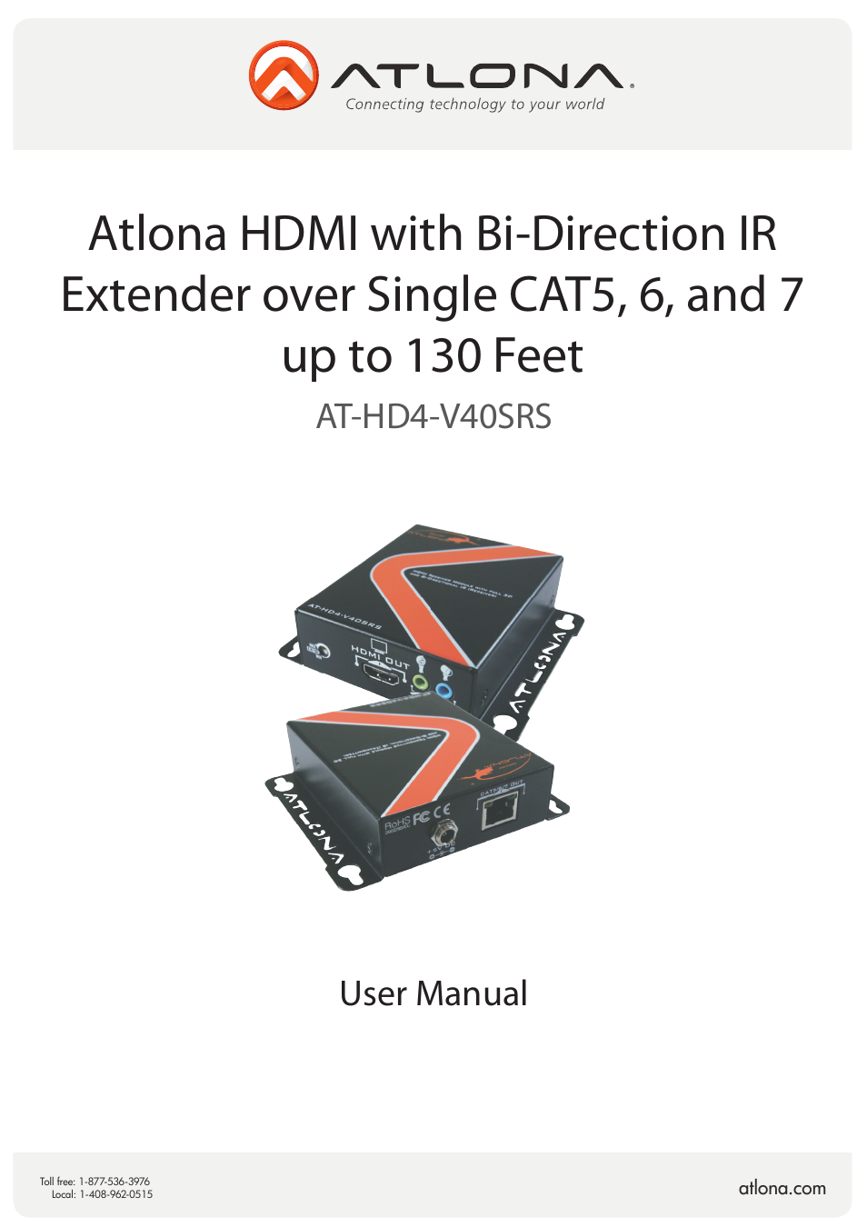 Atlona AT HD4 V40SRS V2 User Manual | 14 pages