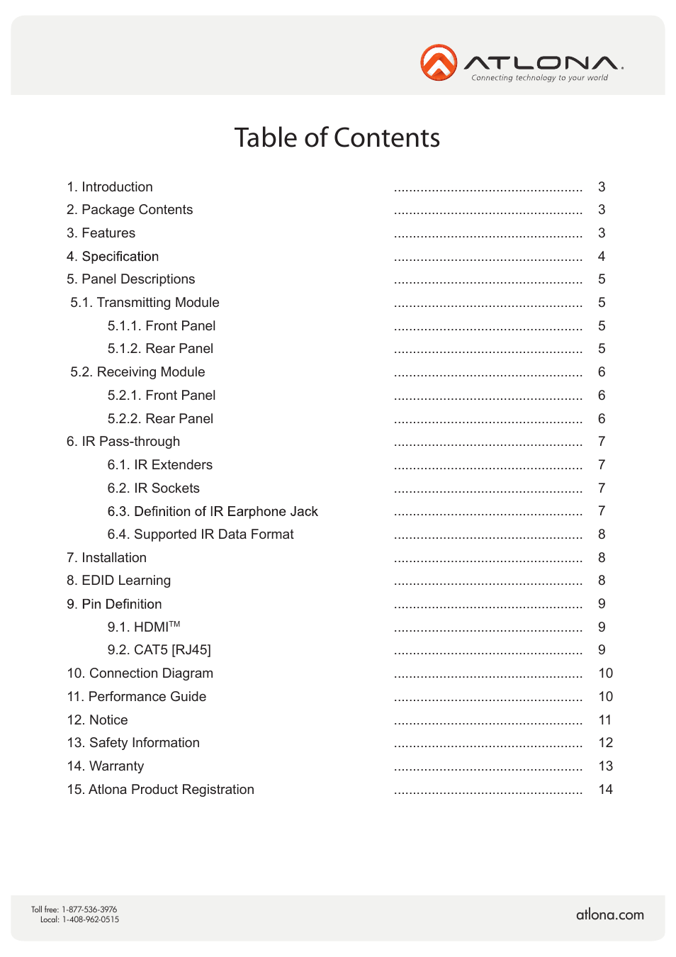 Atlona AT HD4 V40SRS V2 User Manual | Page 2 / 14