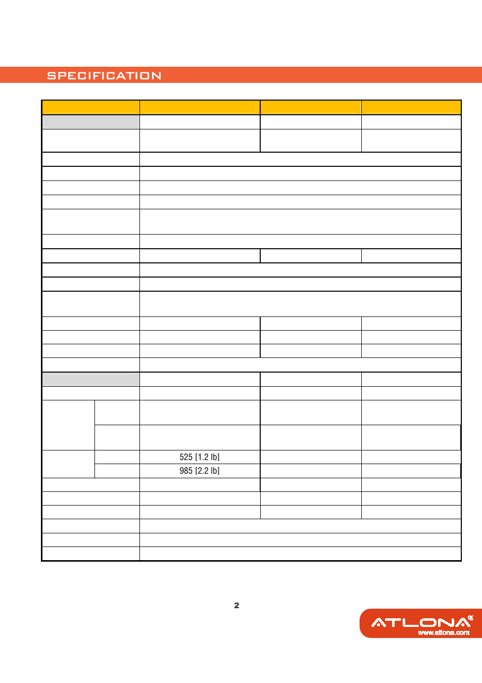 Specification | Atlona AT HD14SS User Manual | Page 4 / 12
